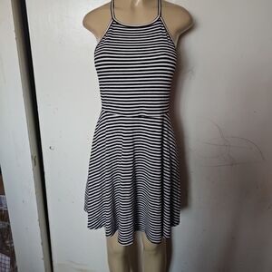 Mossimo Supply Co. Black and White Striped Mini Dress
